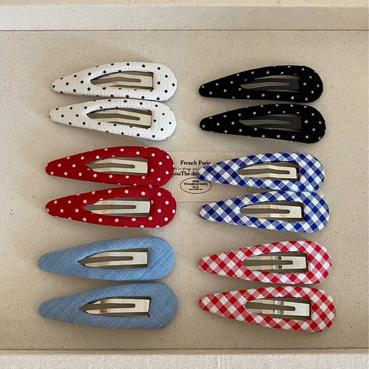 Red Polka Dot BB Clip Cute Side Bangs Clip
