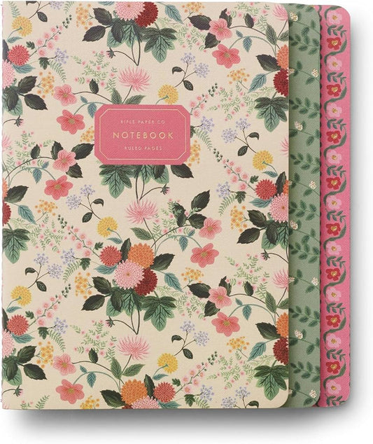 Rifle Paper Co. Assorted Set of 3 Dahlia Notebooks