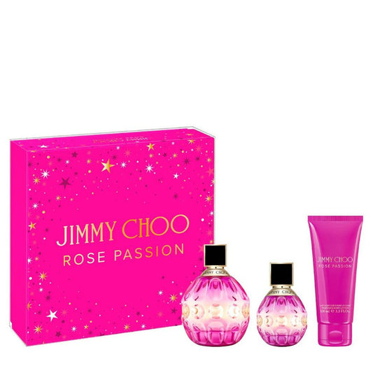Rose Passion by Jimmy Choo for Women 3.4 oz EDP 3pc Gift Set
