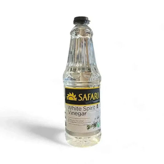 750ml bottle of Safari White Vinegar for cooking, cleaning, and pickling