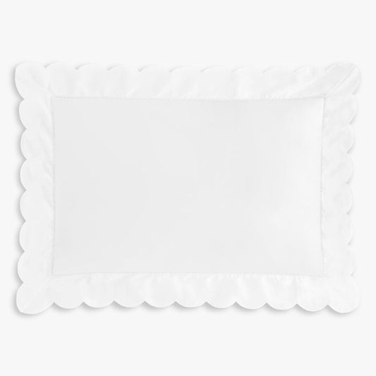 Scalloped Starlight Toddler Pillow in White