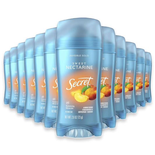 Secret Clear Gel, Nectarine - 2.6 Oz - 12 Pack