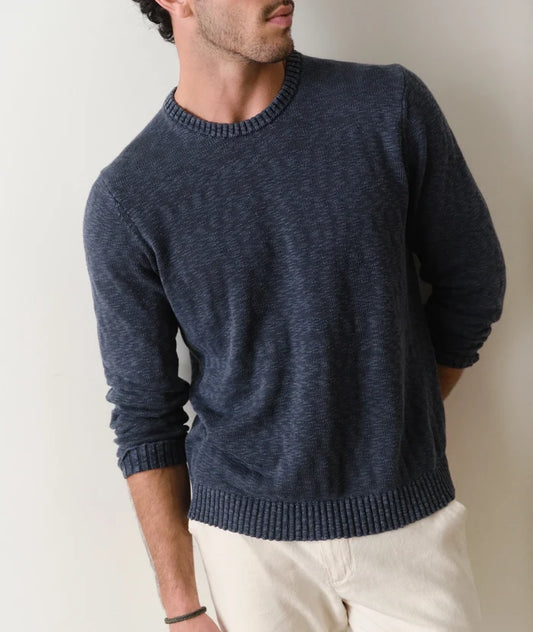 Slub Crew Sweater Vintage Indigo