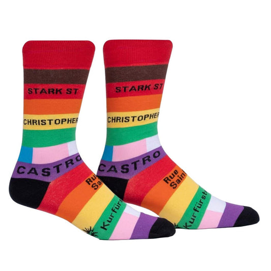 SOCK IT TO ME Crew Socks - Streets Of Pride - M/L