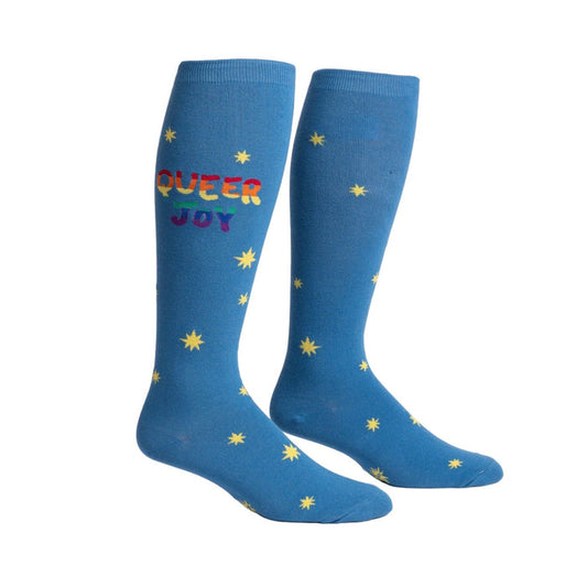 SOCK IT TO ME Stretch-It Wide Calf Knee High Socks - Queer Joy