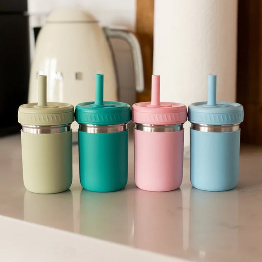 Stainless steel spill-proof cups (4 Pack)