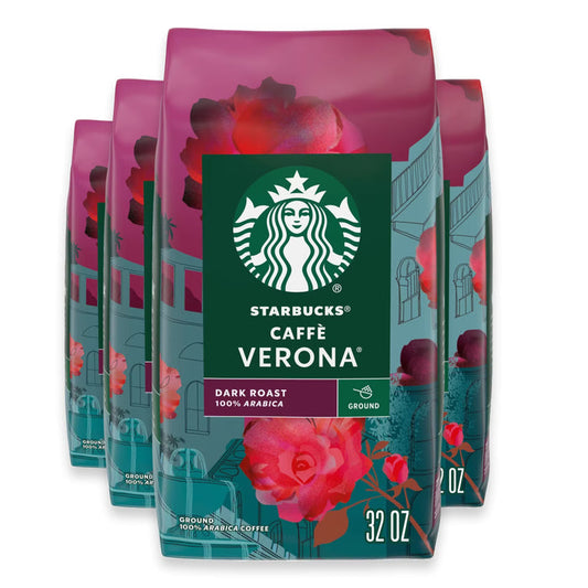 Starbucks Caffe Verona Dark Roast Ground Coffee - 32 oz - 4 Pack