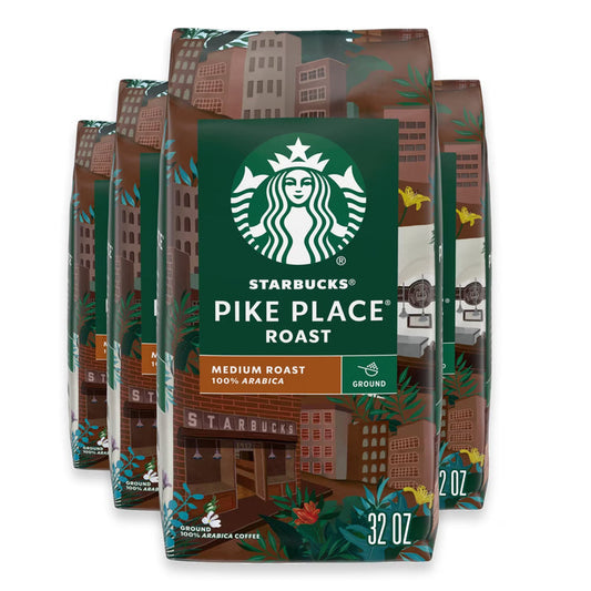 Starbucks Pike Place Roast Medium Roast Ground Coffee - 32 oz - 4 Pack
