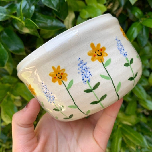 Sunflower & Bluebonnet Planter