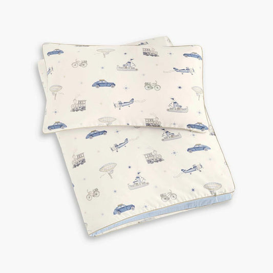 Transport Treasures Toddler Duvet in Blue