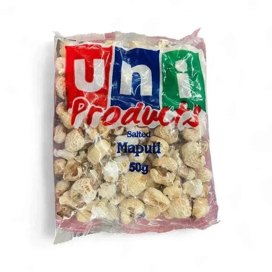 Uni Maputi Original pack of 20 x 50g traditional Zimbabwean lightly salted puffed maize snack