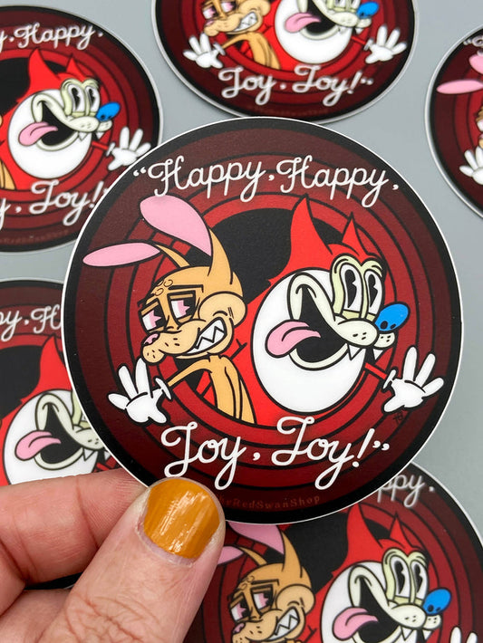 Vinyl Decal - Ren and Stimpy - Rubber Hose Style