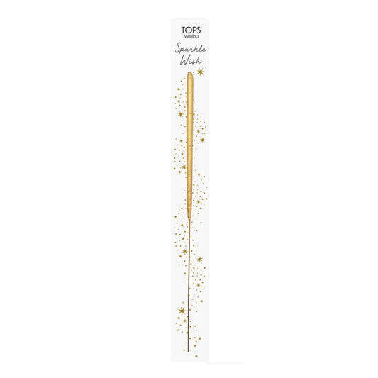 Wish 6.75" Sparkler Wand Card - Sparkle Wish - Gold | TOPS Malibu